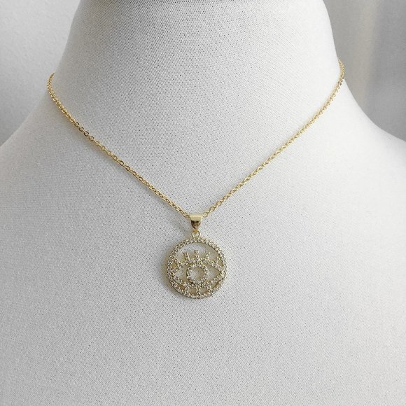 Evil Eye Necklace with Sparkly cubic zirconia Stones - Picture 4 of 5